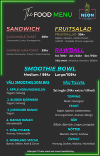 Food menu